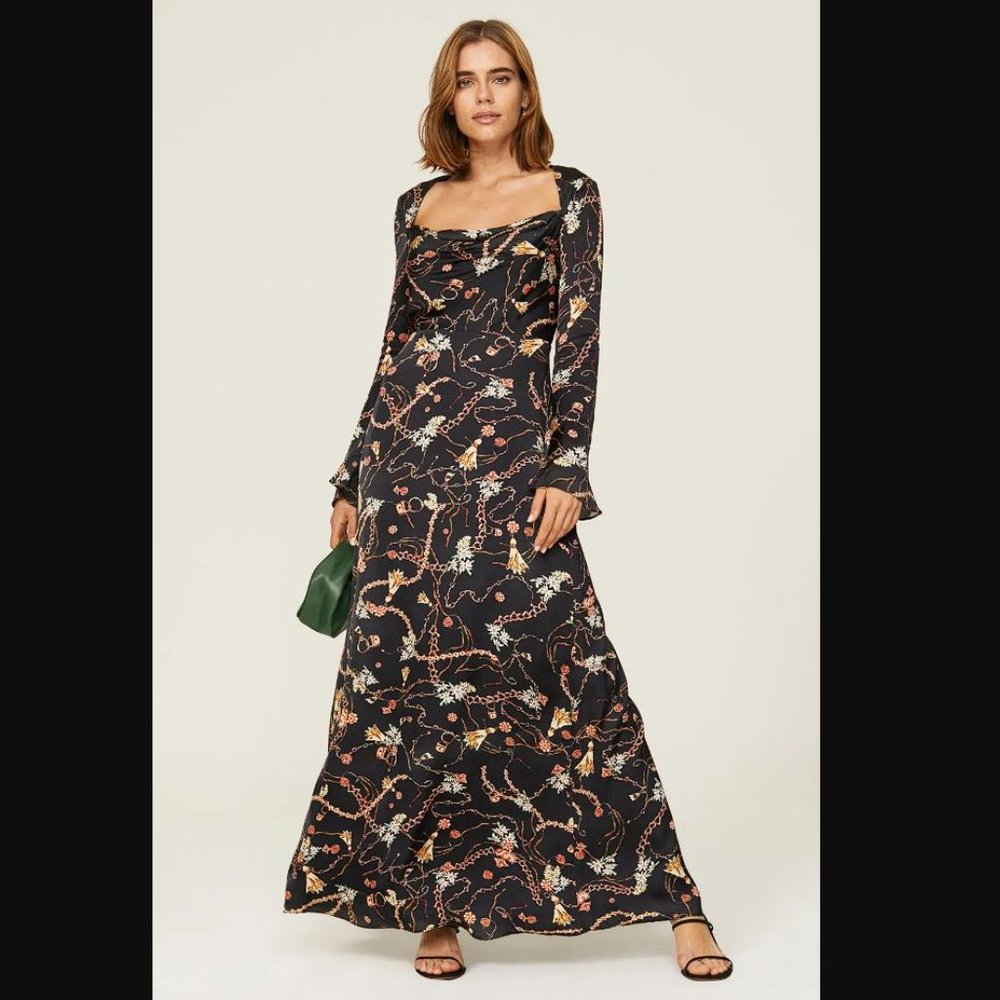 FAME & PARTNERS Women's Cera Gown Size 12 in Black